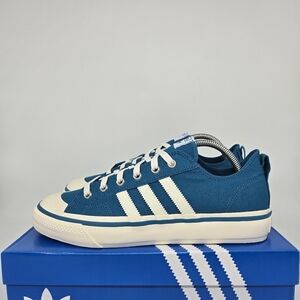 New adidas Lifestyle Nizza RF 74 Active Teal Off White Men's Shoes Size 12